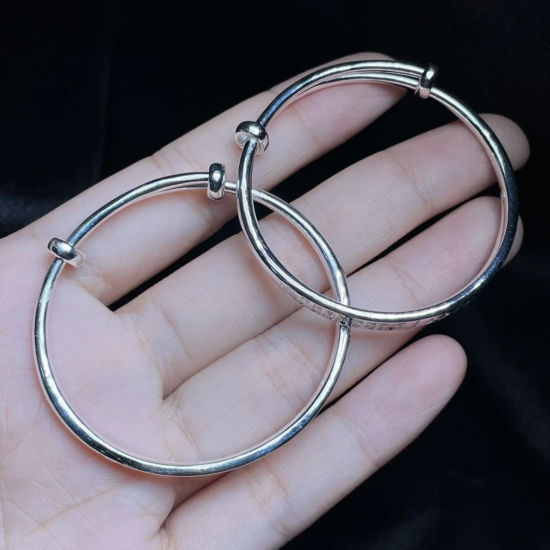 足银银制品 【曹掌柜精选】15  G5330-足银S999.9儿童手镯（发一对）