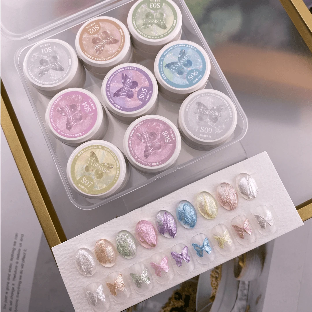 JHMX/家和美学9色仙粉膏晕染蹭粉微立体彩绘免洗美甲专用指甲油胶