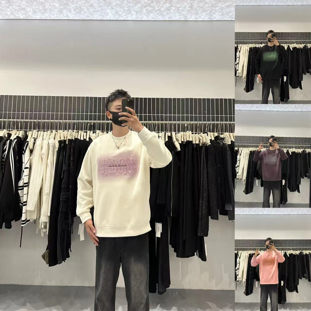 2024秋冬新款男字母休闲卫衣时尚潮流百搭舒适日常穿搭