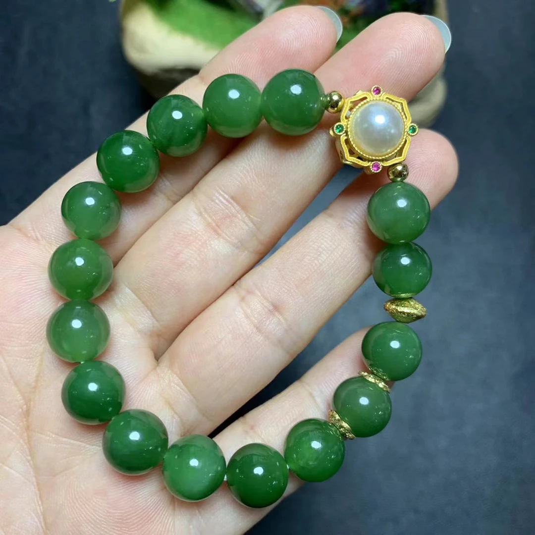 新疆和田玉碧玉手串