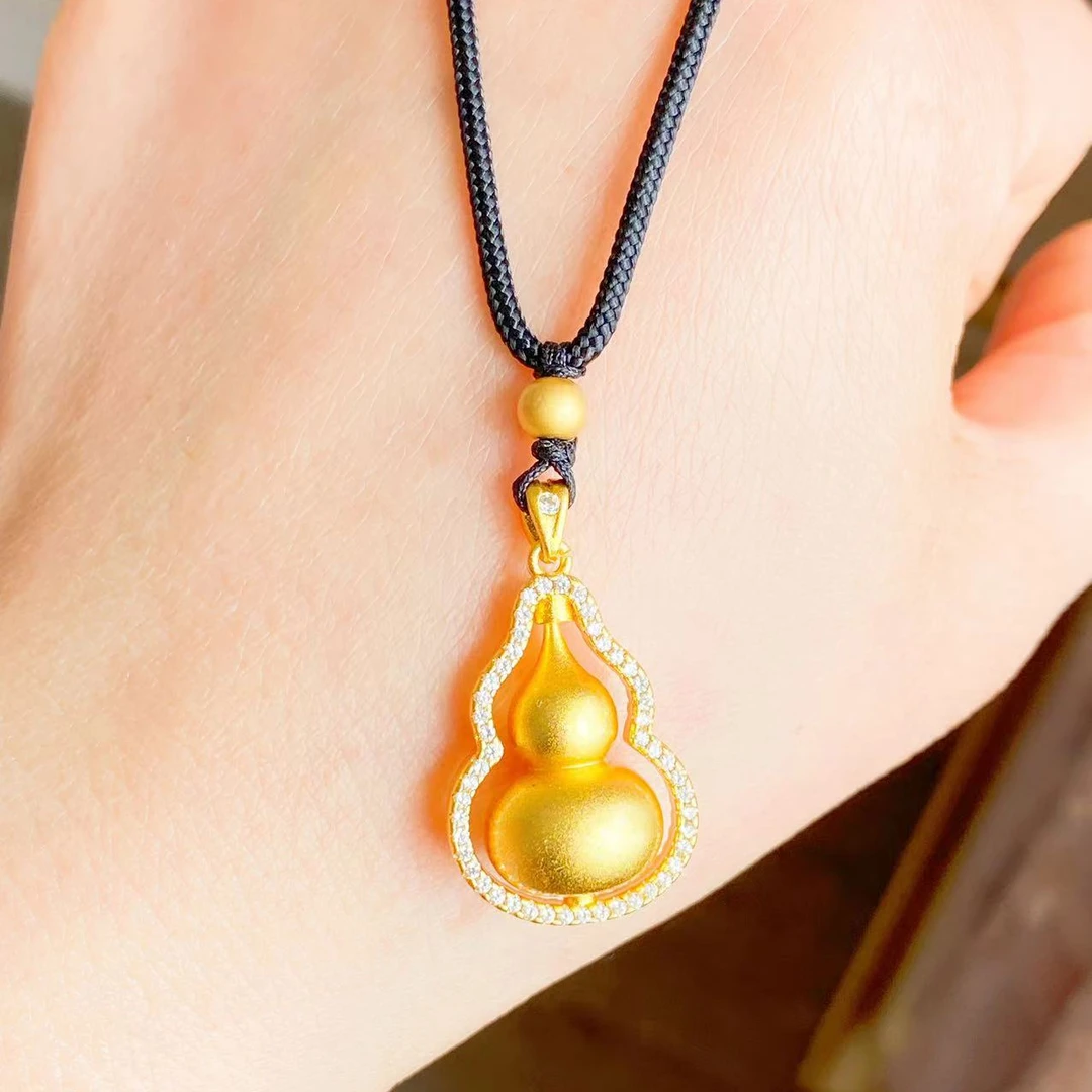 铜合金吊坠 时尚气质民族风新中式点钻葫芦百搭国潮挂坠