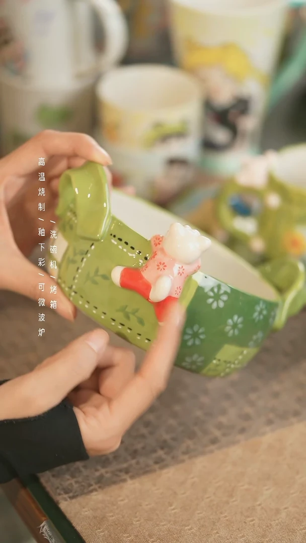 【闪购商品】碗如花手绘陶瓷餐具@@RHA284