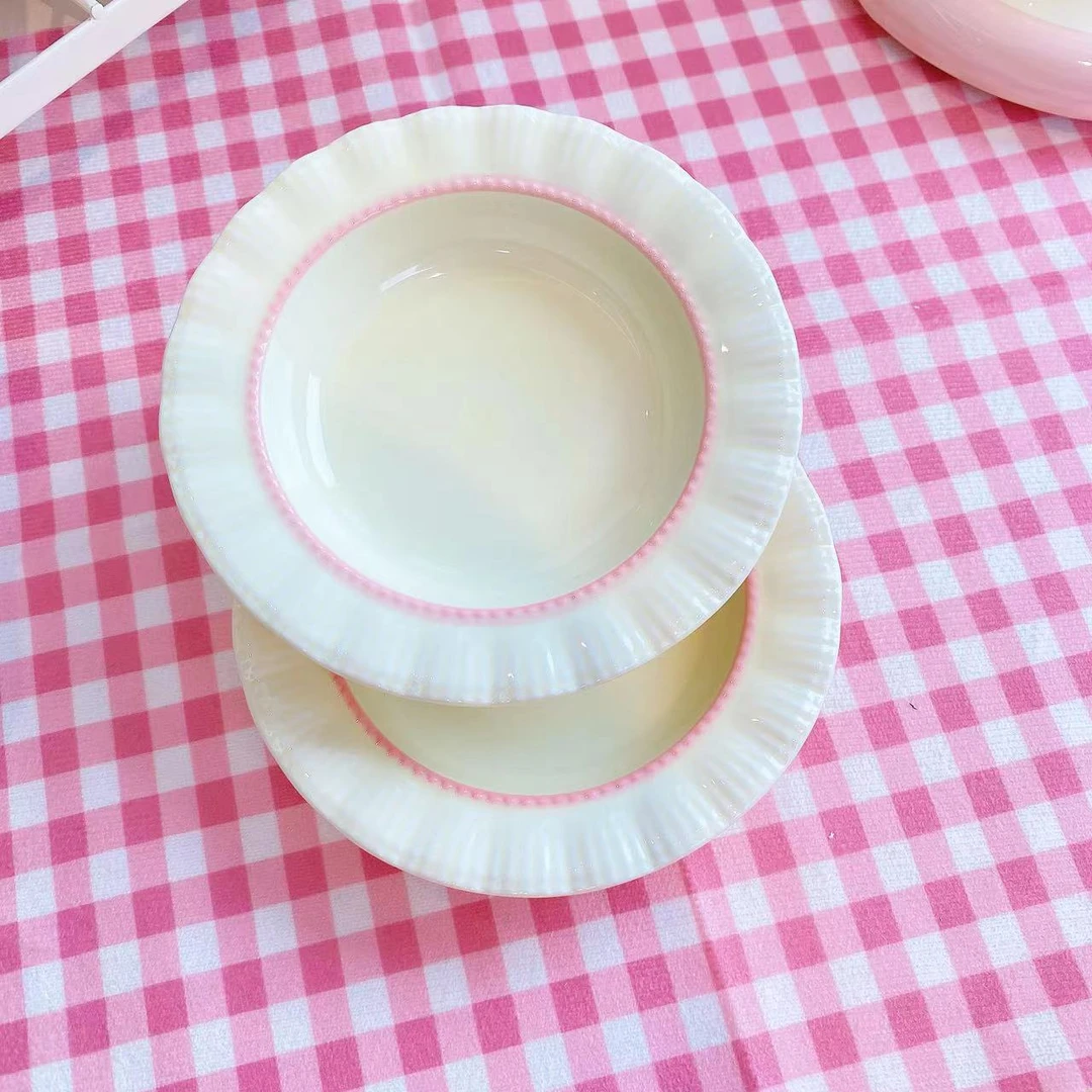 奶油风陶瓷蘸料碟沾料碟小吃碟家用火锅调料调味碟酱油醋碟
