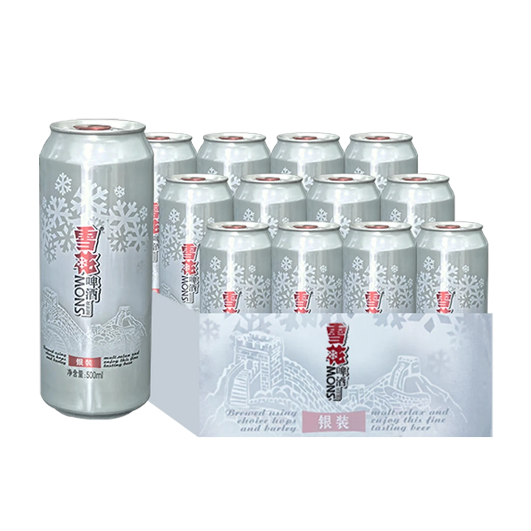 SNOW/雪花【专享】啤酒 雪花银装 精选酒花麦芽酿造啤酒500ml*12罐