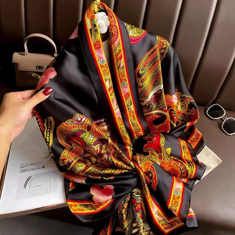 82E 凤凰花新款印花丽景布面料