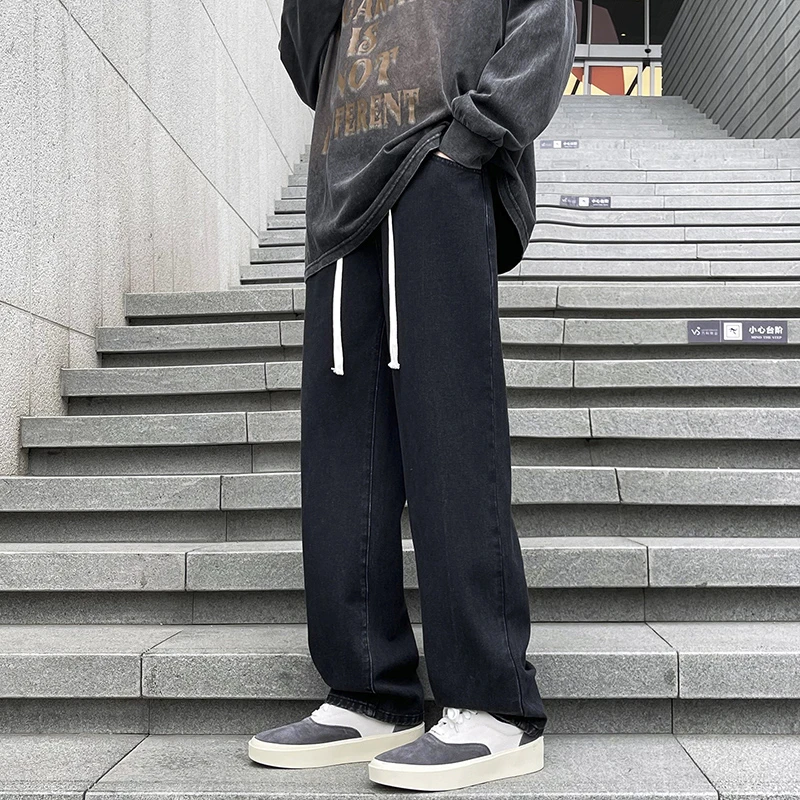 2023 秋季 潮牌男款牛仔裤高街百搭休闲宽松直筒垂感男生牛仔裤