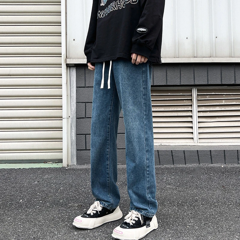 2023新款男款牛仔裤牛仔裤子男士高街男士裤子休闲百搭宽松直筒裤