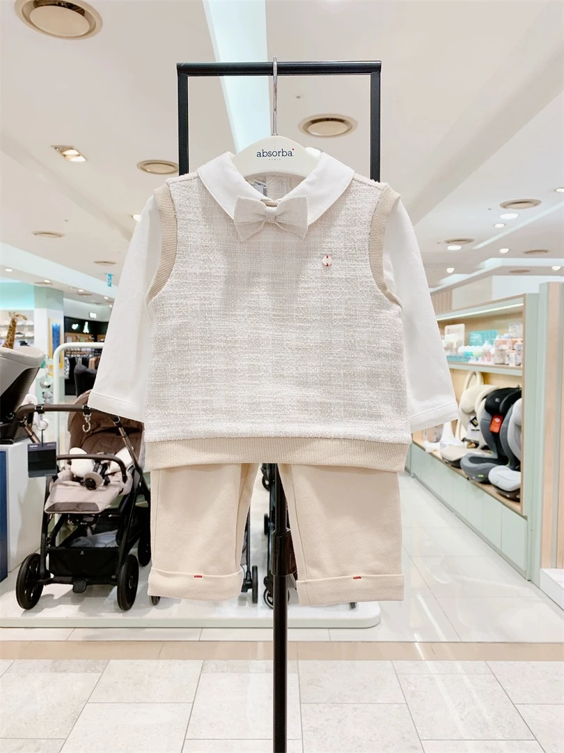 agizagi家 韩单马衬衣马甲+裤子套装