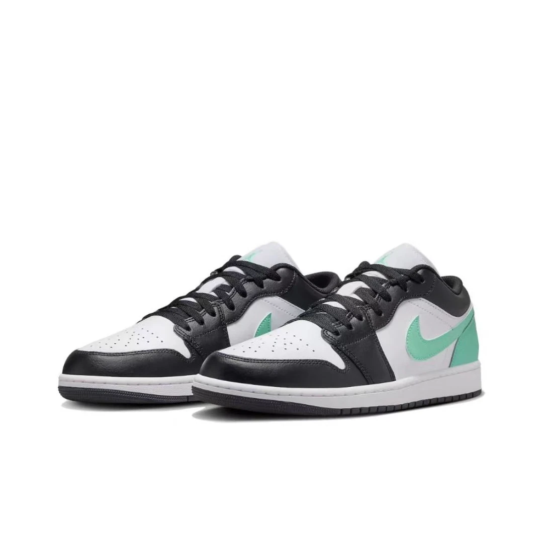 耐克男鞋Air Jordan 1 Low耐磨透气白绿低帮复古篮球鞋553558-131