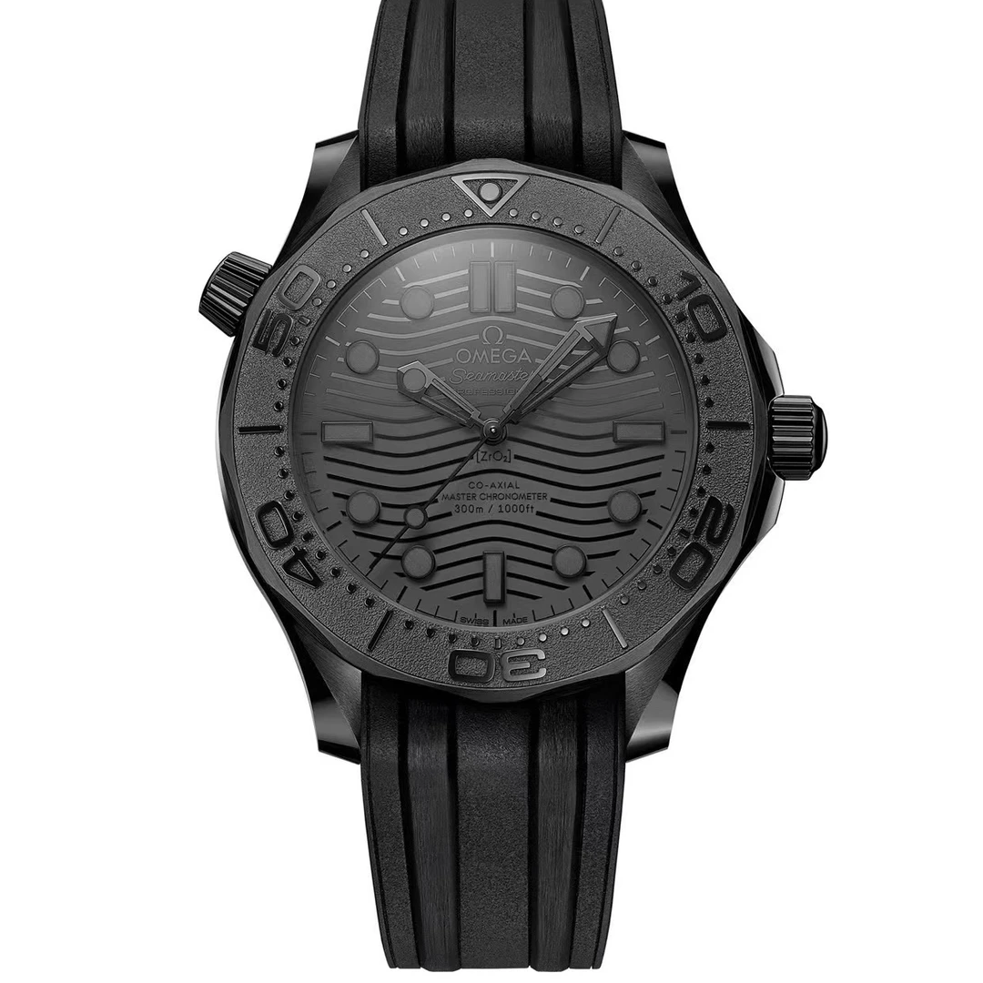 99新 Omega/欧米茄 哈奢馆/潮人/海马300/44mm黑陶瓷/全套