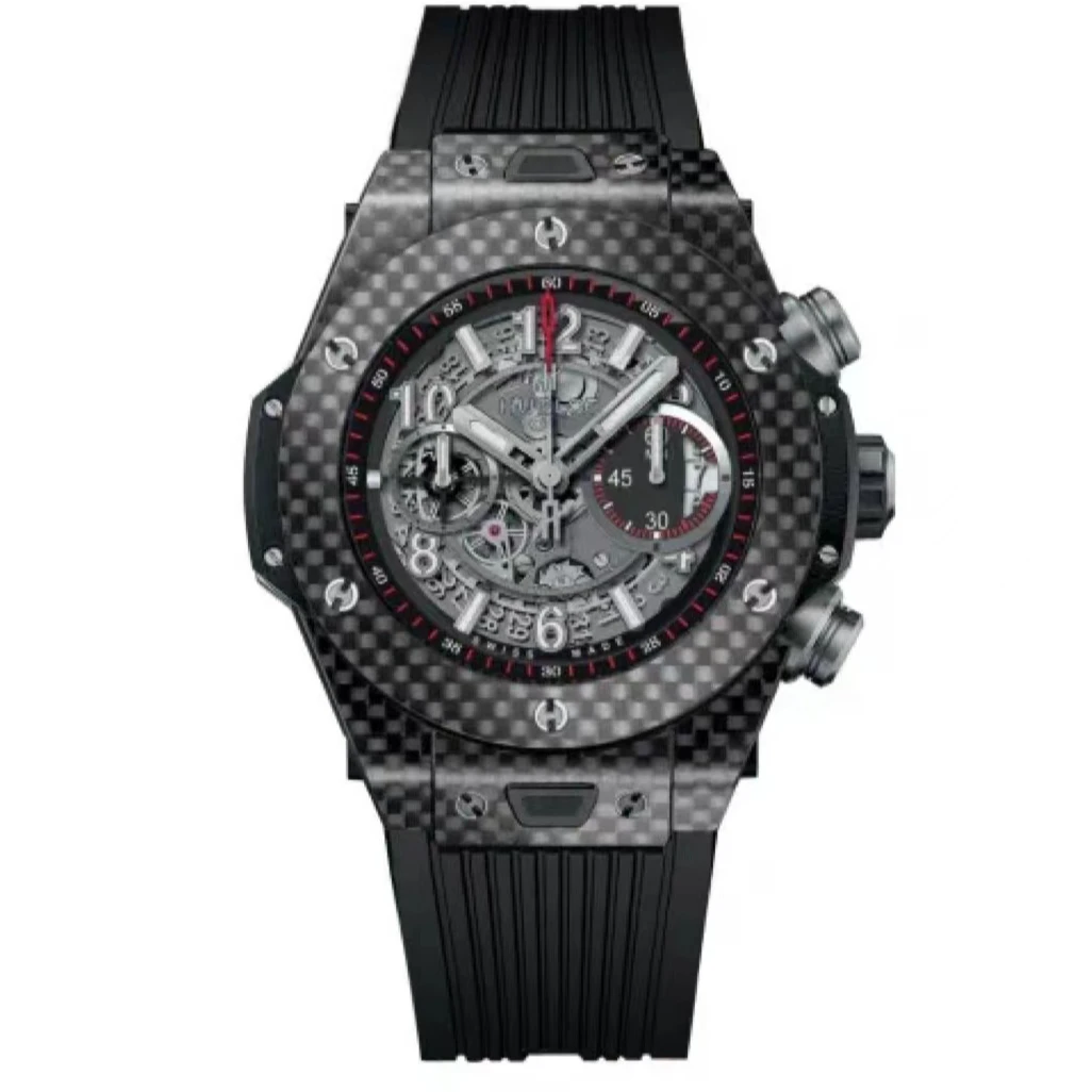 99新 Hublot/宇舶表 哈奢馆/潮人/宇舶/碳纤维/411/45mm/全套
