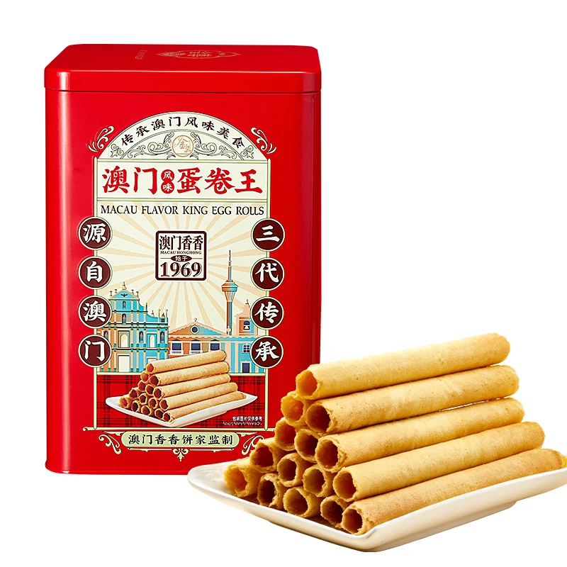 金尊【金尊】澳门风味蛋卷王1000g年货礼盒 澳门风味特产零食糕点