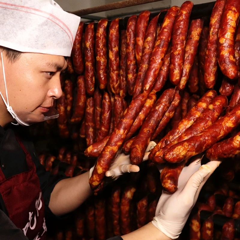 四川重庆纯手工川味/广味/麻辣香肠500g*1袋正宗四川特色烟熏腊肠