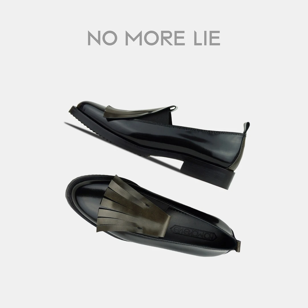 NO MORE LIE/直述擦色皮流苏乐福鞋 多色 原创设计师春季百搭皮鞋