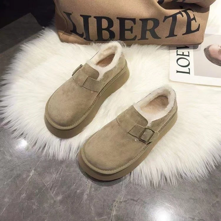 微瑕 介意勿拍 无运险加绒保暖棉鞋女时尚百搭博肯女鞋  断码捡漏