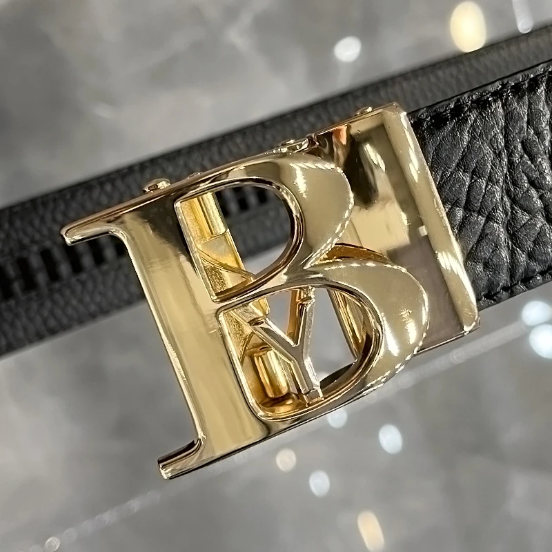 88 单头 YZX  牛皮真皮腰带合金自动扣带扣商务高档男士皮带