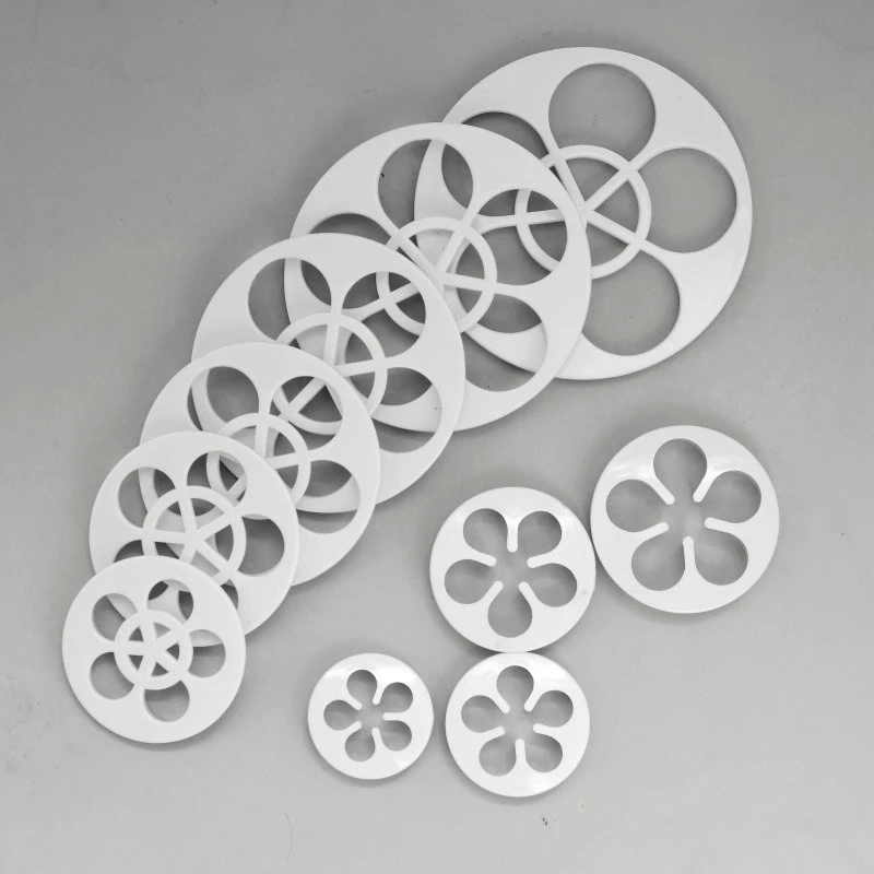 包邮梅花玫瑰花五瓣花塑料切模套装  翻糖花朵蛋糕烘焙模具