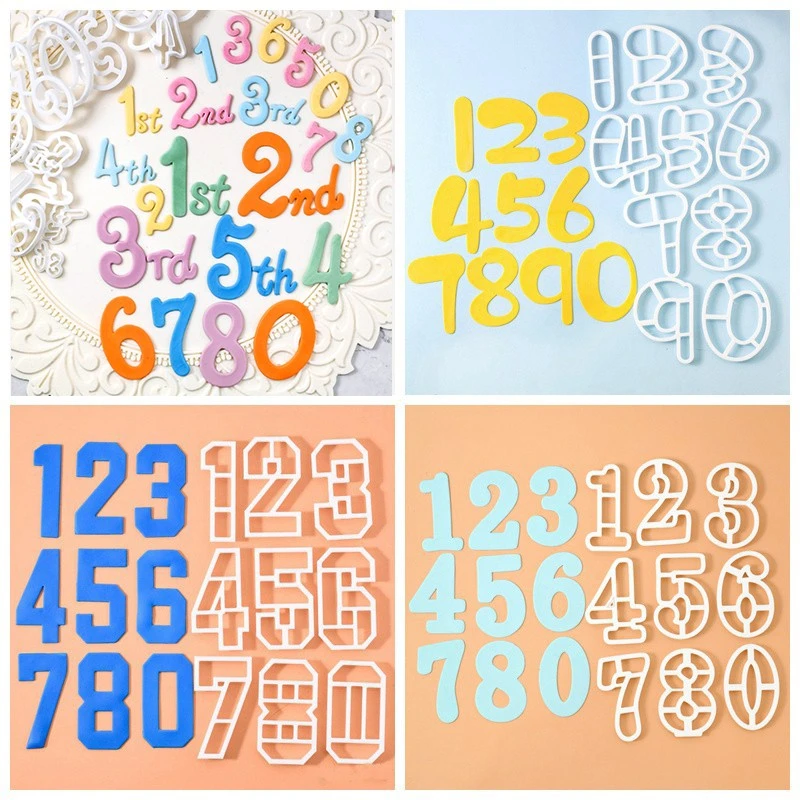 【数字合集】 大号小号常用网红字体  翻糖蛋糕烘焙切模具