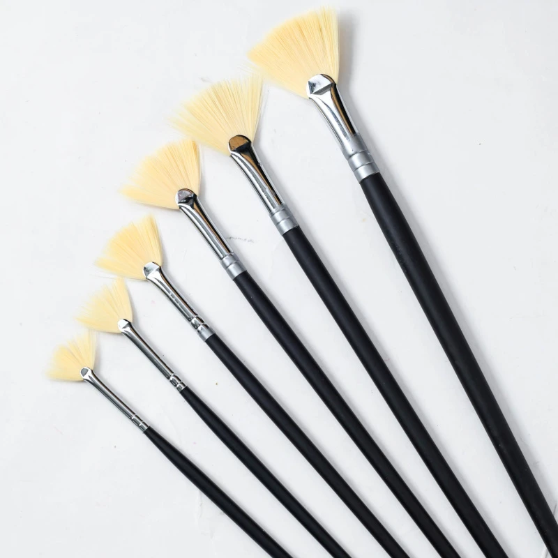 包邮扇形画笔  上色笔刷涂抹刻画装饰工具用品