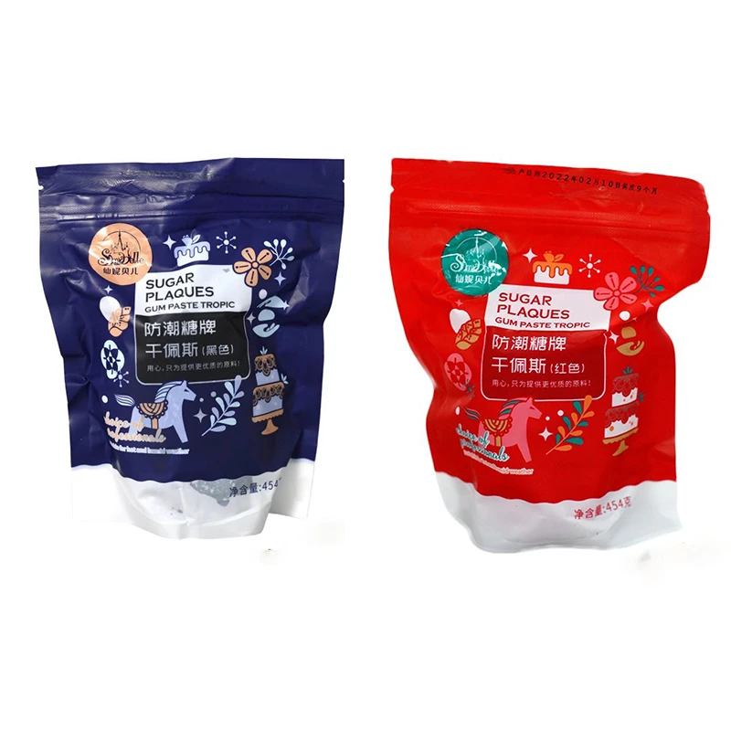 仙妮贝儿防潮糖牌干佩斯  红色黑色翻糖蛋糕烘焙原料454g