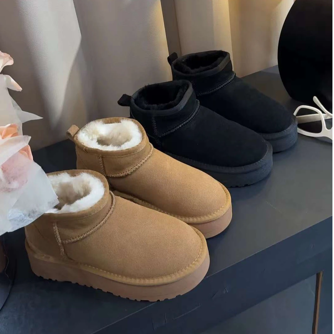 TY7【雪地靴】韩系百搭厚底雪地靴(跟高4厘米)