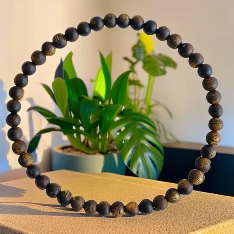 海南莺歌绿奇楠沉香手串5MM圆珠99沉单圈电白沉香花香果香老料女