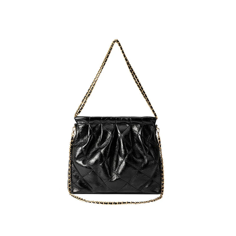 秋冬真皮女包2024新款包包时尚单肩包百搭腋下包垃圾袋