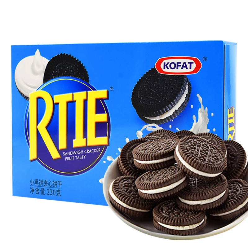 【新日期 到手4盒装】KOFAT小黑饼夹心饼干230g*4盒装