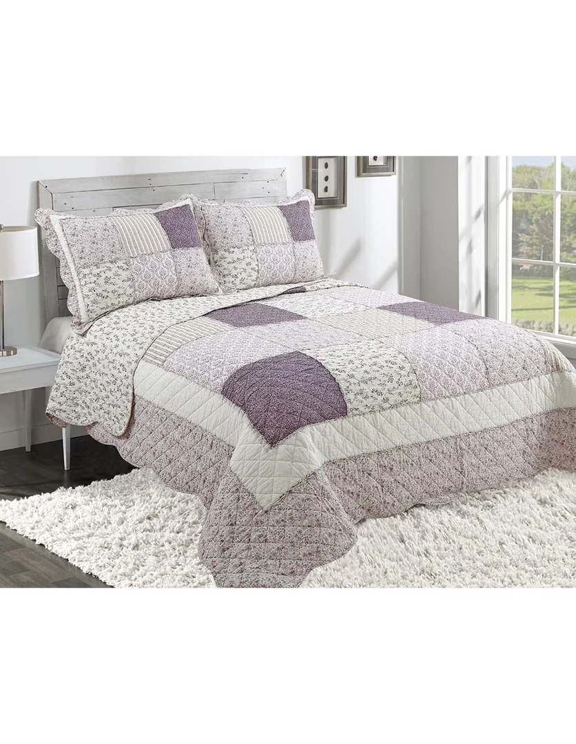 【外贸尾单】三层绗缝超厚真拼床盖