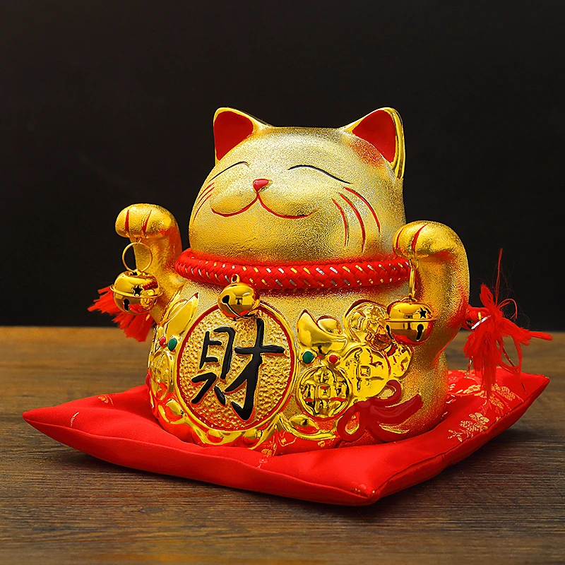 大号老虎财神招财猫摆件陶瓷储蓄罐存钱罐