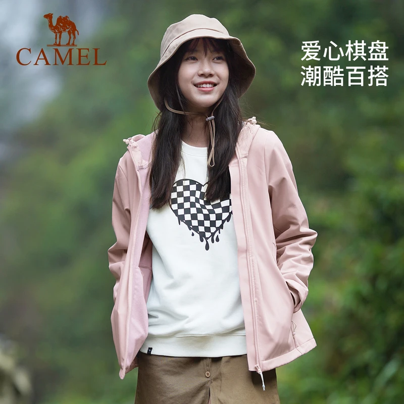骆驼运动卫衣女士秋季新款休闲百搭宽松保暖时尚薄款套头上衣潮流