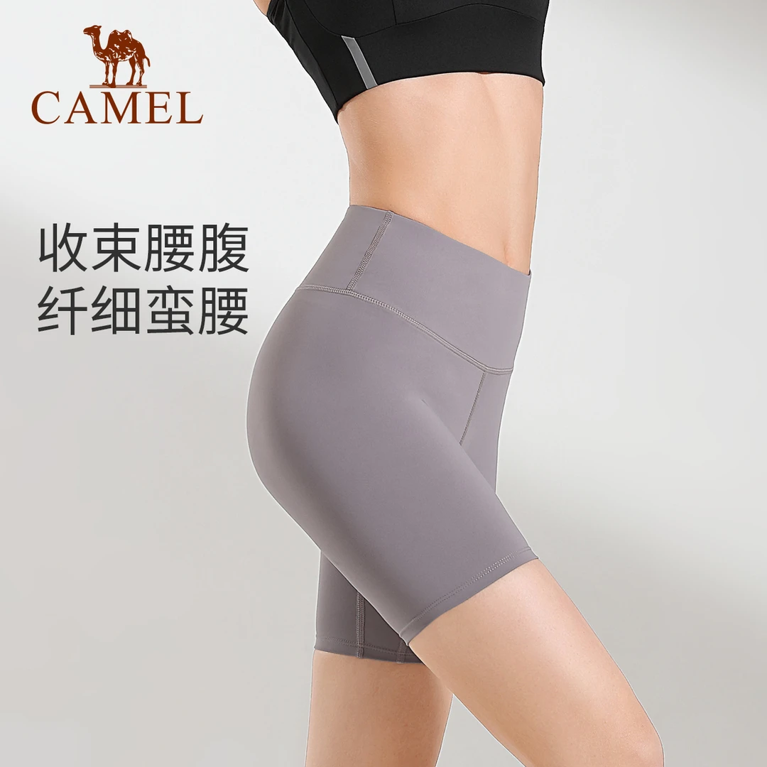 骆驼瑜伽裤女夏季三分裤收腹提臀健身裤高腰运动短裤YF52252030