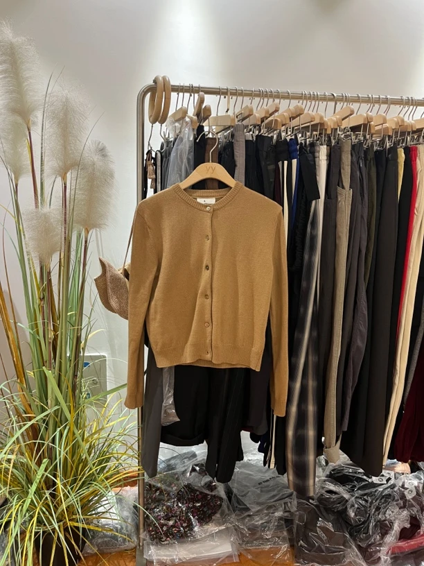 莹莹家卡其色短开衫（NO退NO换）