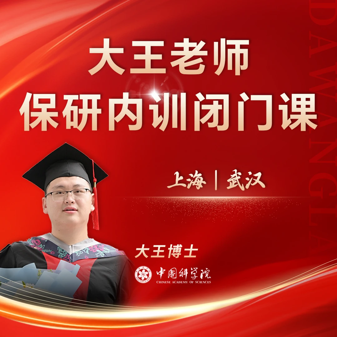 大王老师保研闭门内训课（线下）