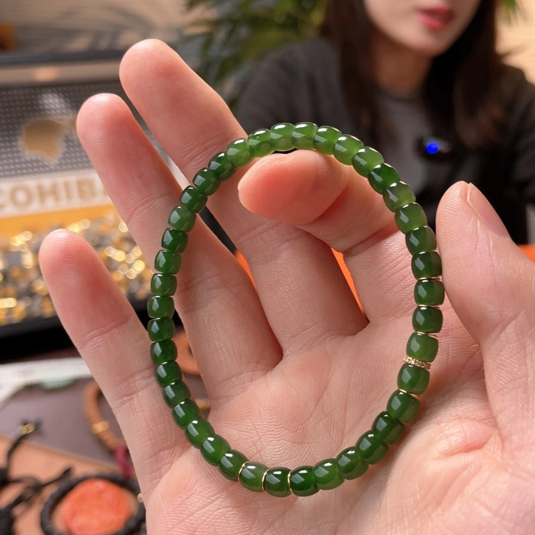 【闪购商品】和田玉（碧玉）手链未镶嵌陈*彦