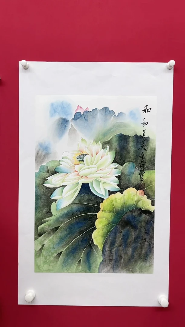 【闪购商品】绘画田-四尺三开花鸟/无框/Y