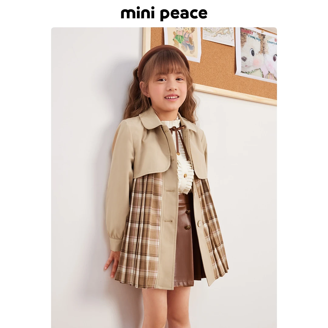 MINIPEACE太平鸟童装秋女童太平鸟|COOKEY BEAR联名合作系列风衣
