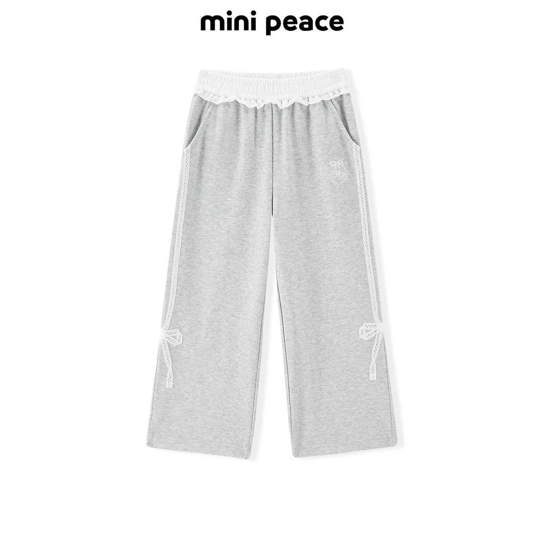 【专柜同款】MINIPEACE太平鸟童装女童运动裤秋季儿童直筒卫裤