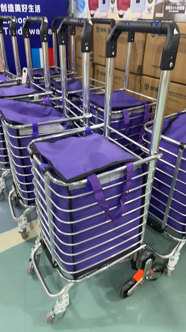 买菜车小拉车家用购物车爬楼可折叠便携老人置物架车推旋转车