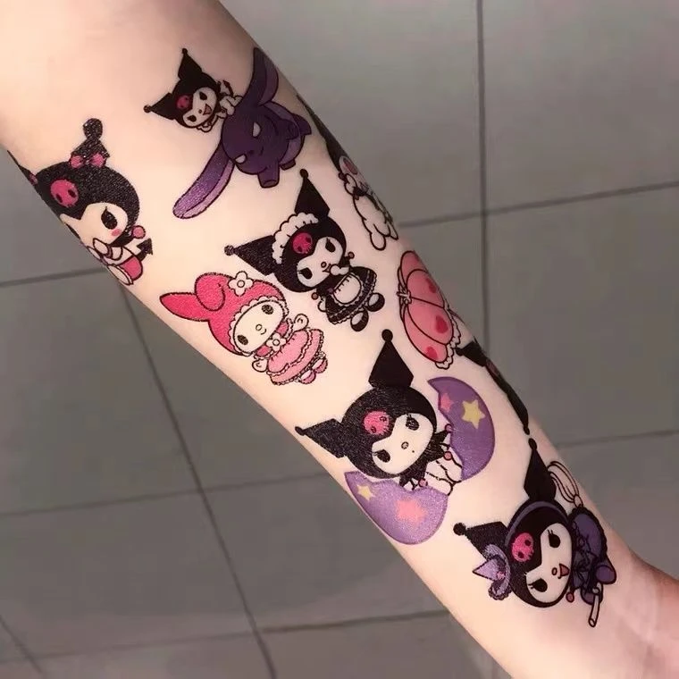 三丽鸥库洛米凯蒂猫美乐蒂防水持久纹身贴可洗卡通可爱学生小清新
