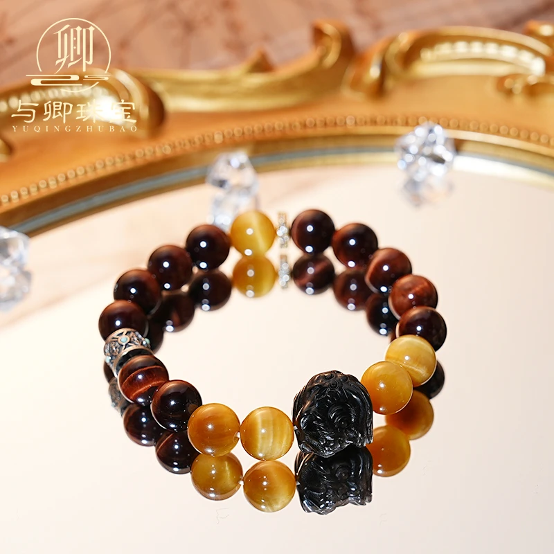 【好事近】与卿珠宝 天然金虎眼石手串年金黄色虎睛石手链
