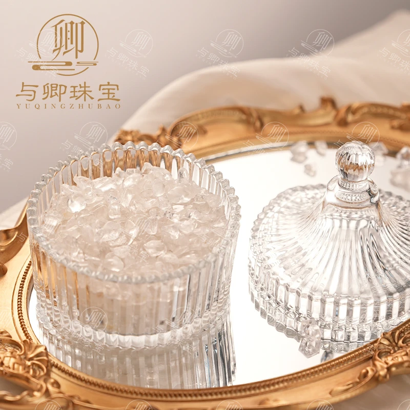 与卿珠宝 天然水晶消磁石套装 (蒙古包消磁碗+白水晶消磁石400g )