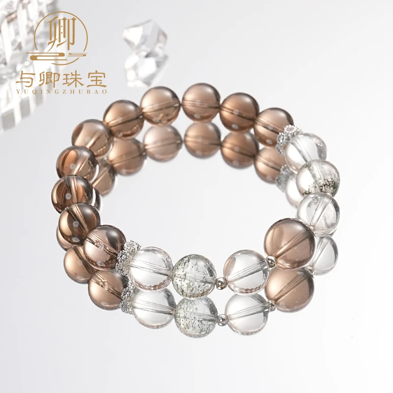 【逢春】与卿珠宝 茶晶➕绿幽灵➕白水晶10mm