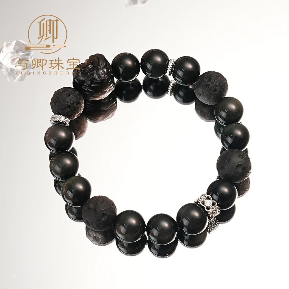 与卿珠宝 原创设计！五路财神水系手串 配礼盒证书