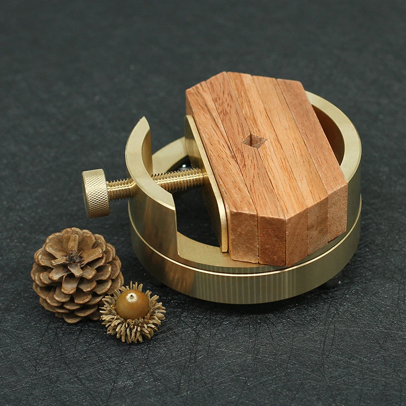 篆刻纯铜印床360度旋转大号可拆/不可拆刻床书法印章篆刻夹具用具