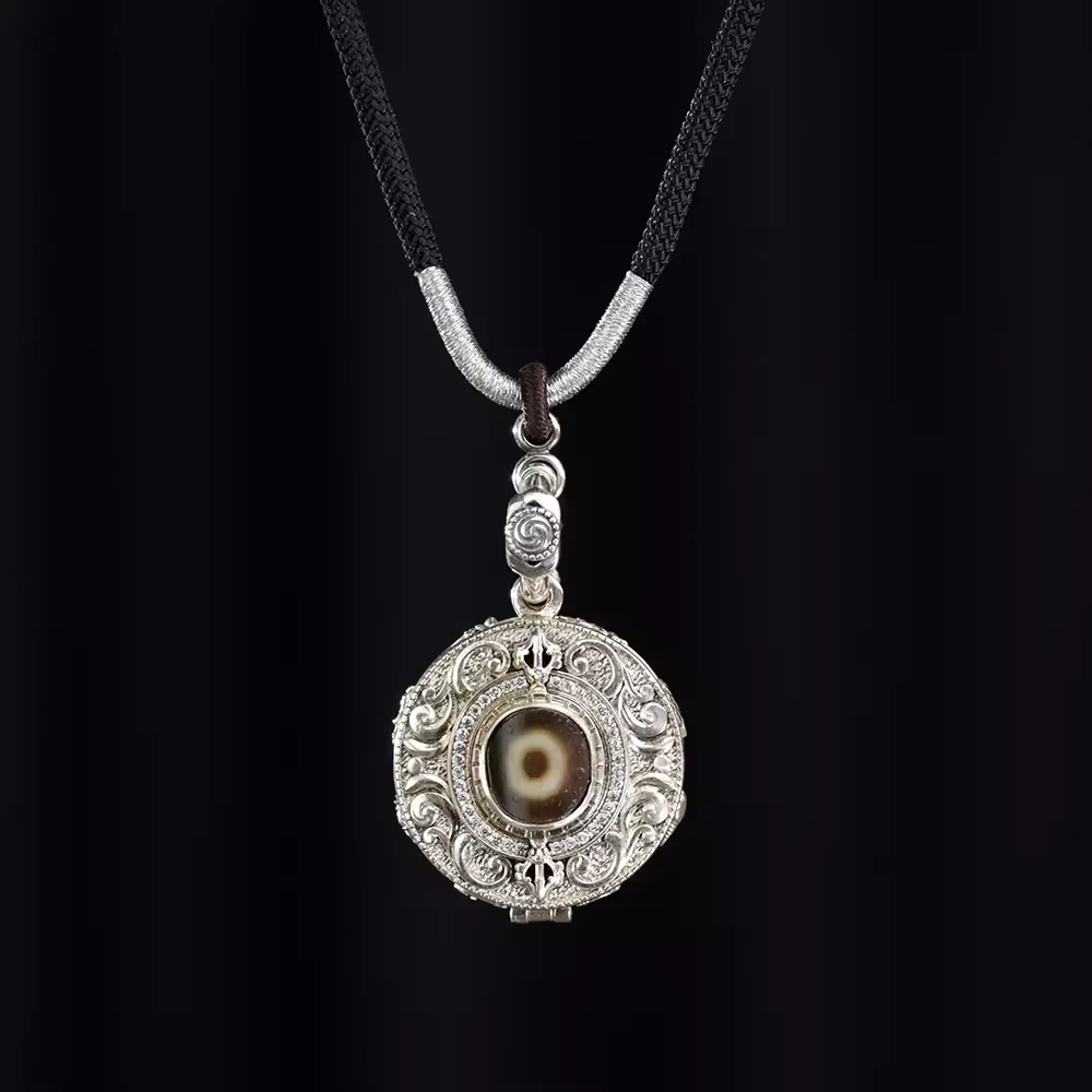 壹加小青|银镶一眼度母盒子吊坠多样性发一0477J