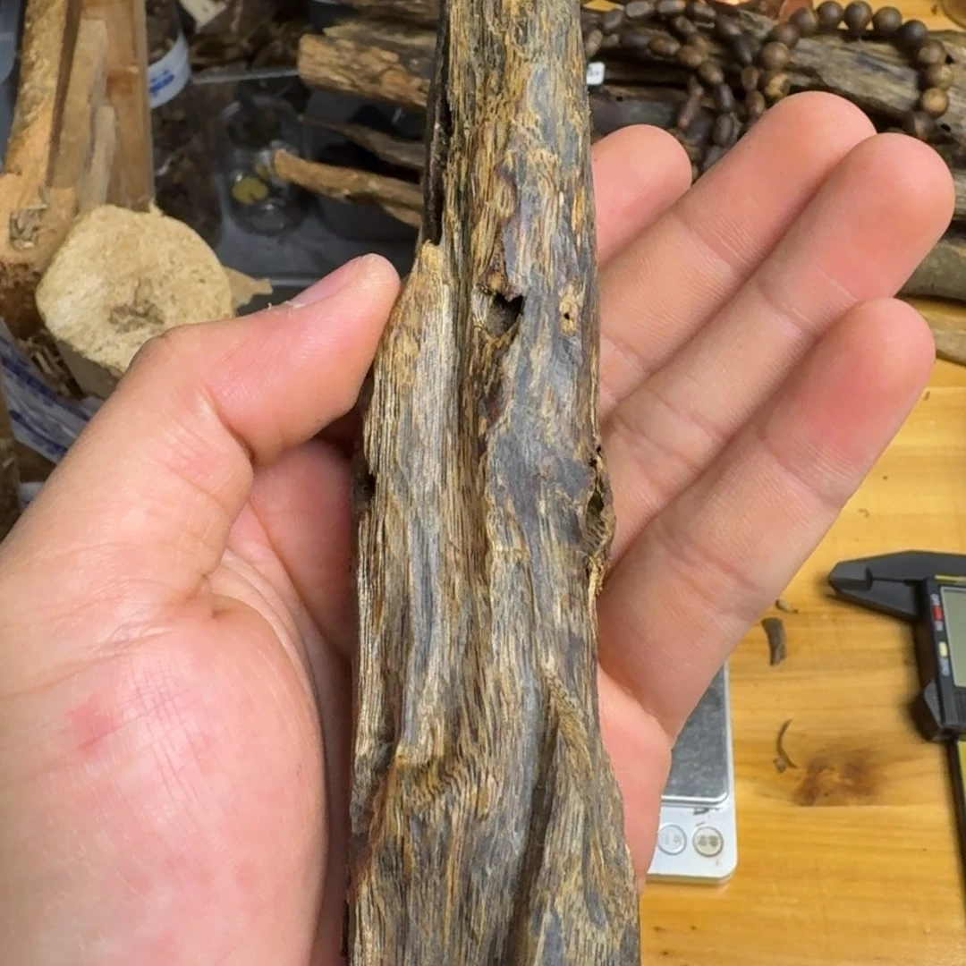 沉香手串块料紫棋品种46克