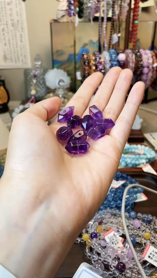 【闪购商品】水晶手链未镶嵌c15紫水晶双肩尖