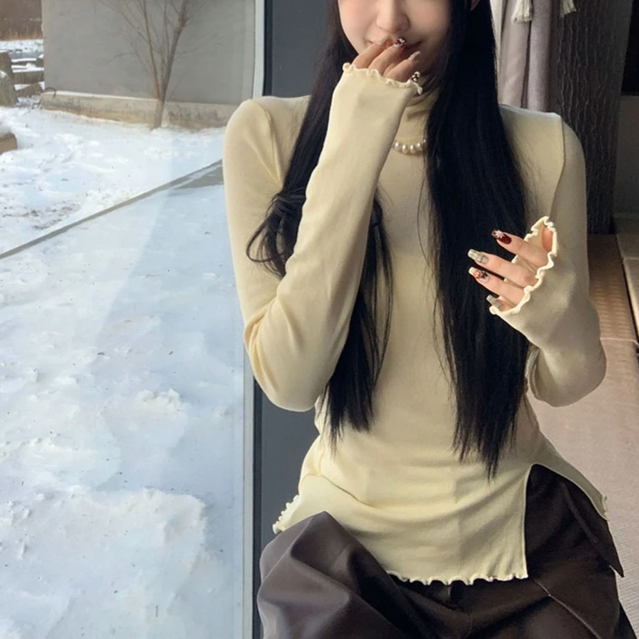 Itsokies高腰立体pu阔腿版型抓绒休闲加厚超模裤秋冬皮裤