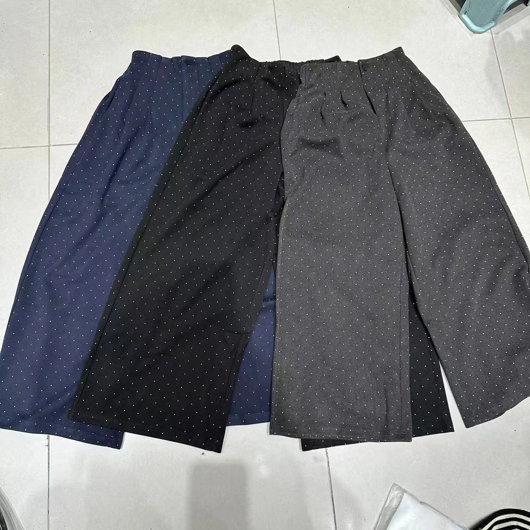 【三懿服饰】秋季时尚休闲高腰百搭波点库-12157